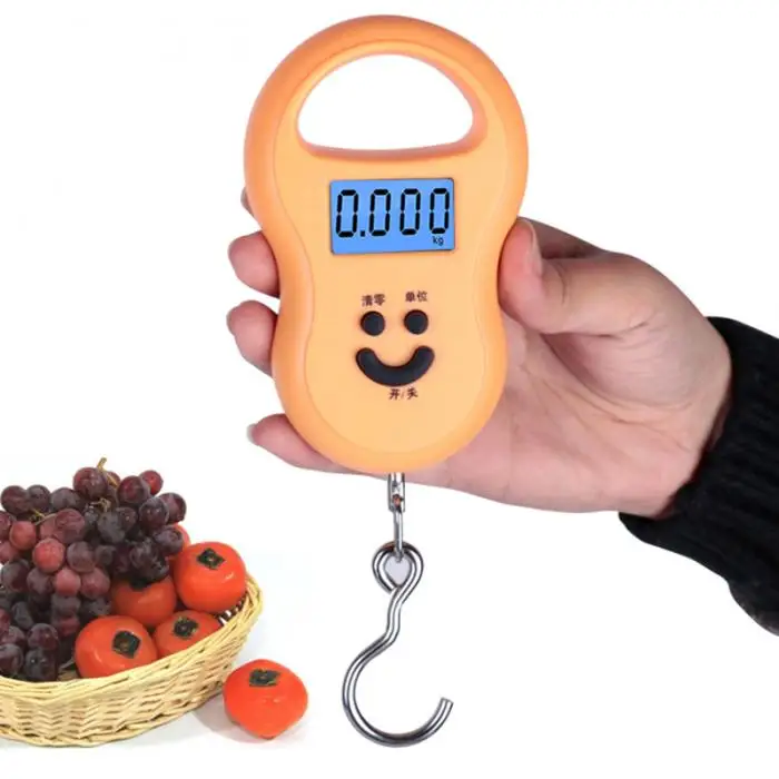 Карманные Портативные Висячие весы с ЖК-дисплеем цифровые электронные ...