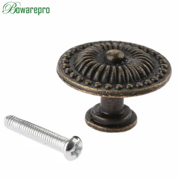 bowarepro 1Pc Bronze Furniture Handles Iron Wardrobe Door Drawer Pulls Handles Kitchen Cupboard Handle Cabinet Knobs and Handles