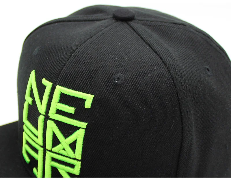 Unisex Letter Embroidery Baseball Cap Neymar Da Silva Hip Hop Hat Outdoor Sports Sun Flat Neymar Fashion Metal Snapback CP0101 (1)