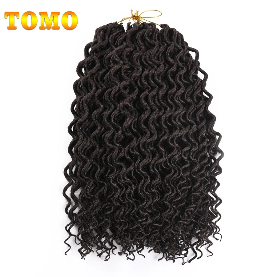 TOMO 18 дюймов Faux Locs Curly волосы кроше для наращивания синтетические косички волос 24 корня Омбре крючком косички богиня Locs блонд цвет