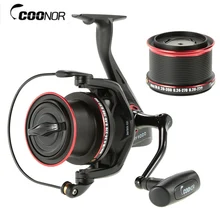 COONOR катушка для ловли карпа спиннинговая катушка Pesca правая/левая ручка Карп лодка 12+ 1BB двойная линия литье рыболовное колесо 4:6:1 шестерни