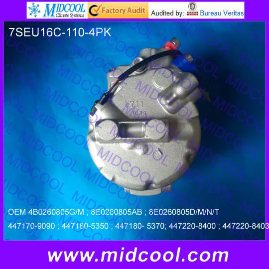  HIGH QUALITY COMPRESSOR 7SEU16C FOR AUDI 4B0260805M / 8E0260805AB / 8E0260805M/D