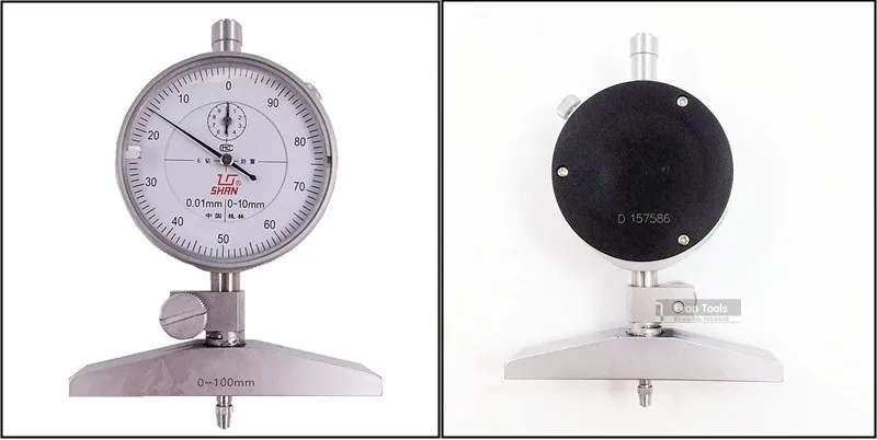 Толщиномер с индикатором часового типа 0-100мм/0.01мм с 6 камнями противопомпажный толщиномер портативный индикаторный циферблатный толщиномер тестер прецизионный инструмент микрометры циферблатные штангенциркуль