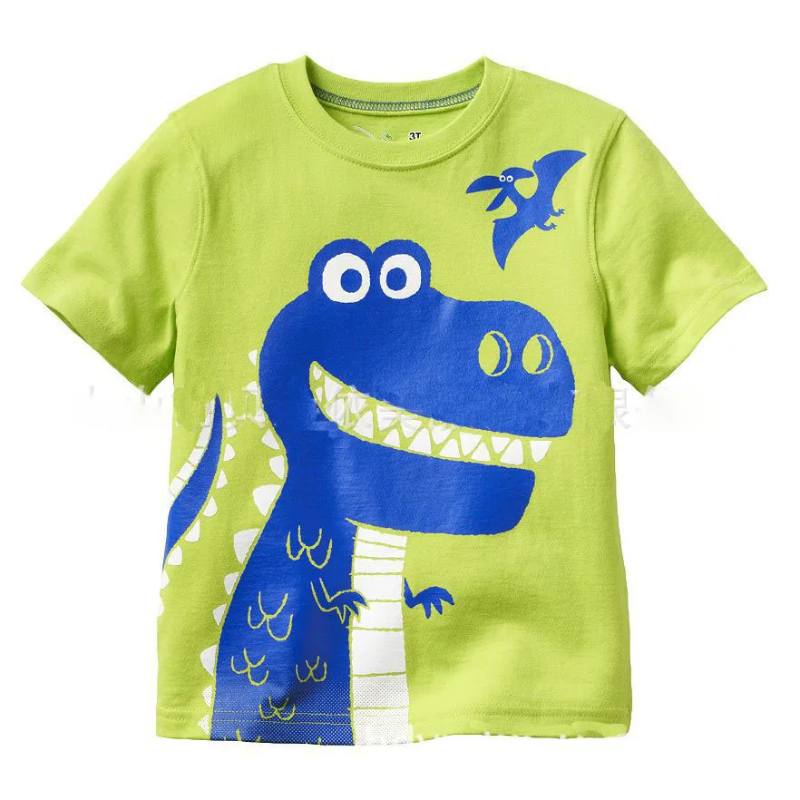 От 1 до 6 лет Детская футболка для маленьких мальчиков и девочек Футболка бренда Рубашка с короткими рукавами детская одежда хлопок мультфильм грузовик футболка футболки - Цвет: 02