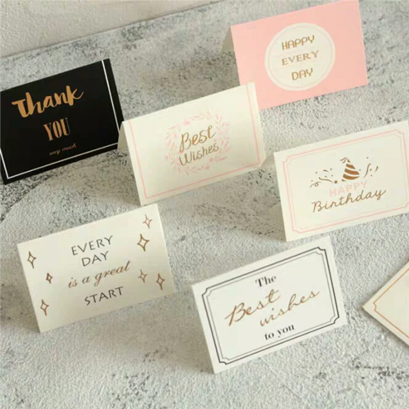 

Leave a Message Paper Cards Mini Folding Cards Best Wishes Birthday Blessing Card Thank you Greeting Card