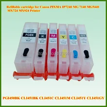 450 451 Заправка картриджей PGI-450 CLI-451 многоразового картридж с чипом для Canon PIXMA MG6340 MG7140 принтера