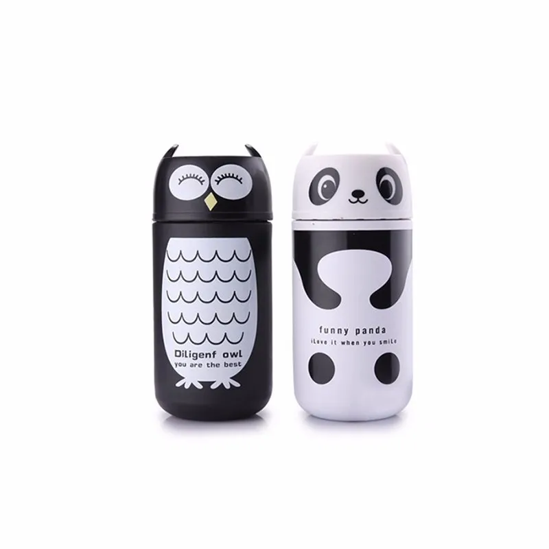 

KCASA 1Pc 220ML Cute Panda Owl Thermoses Stainless Steel Vacuum Flasks Bottles Travel Mug Drinkware Gift