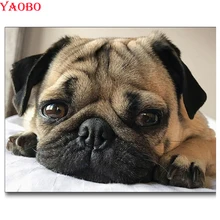 5d diy Алмазная картина фото на заказ Алмазная вышивка Французский бульдог животное собака полная дрель квадратная мозаичная картина из страз