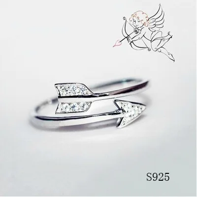 Корея 925 серебро Амура стрелы ожерелья 925 пробы серебряные ожерелья и подвески ювелирные изделия ошейник - Окраска металла: Ring