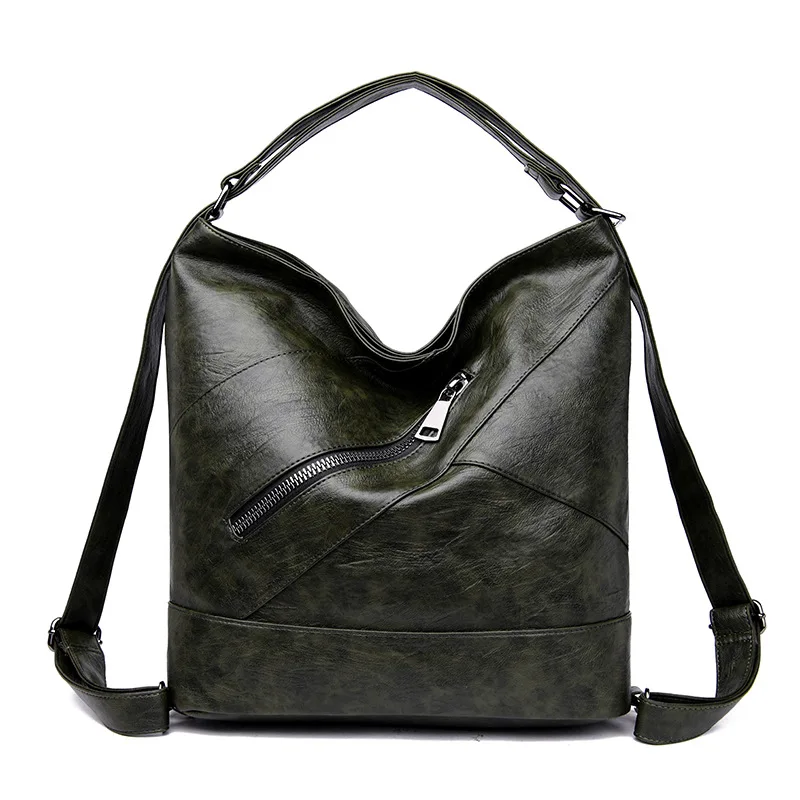 Новая брендовая роскошная женская сумка из натуральной кожи, женская сумка через плечо, винтажные модные женские сумки-шопперы для женщин, Bolsa Feminina - Цвет: Зеленый