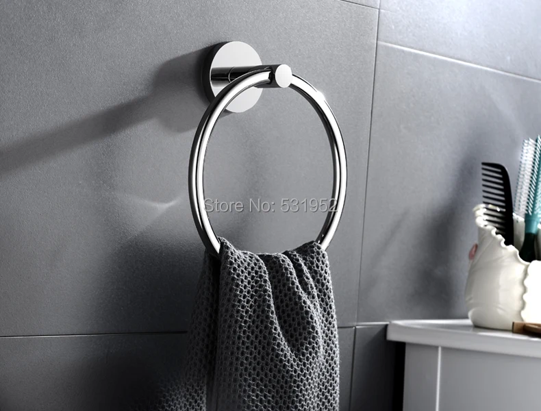 Высококачественное кольцо для полотенец в ванную из нержавеющей стали настенный держатель для полотенец круглое полотенце стойка аксессуары для ванной комнаты