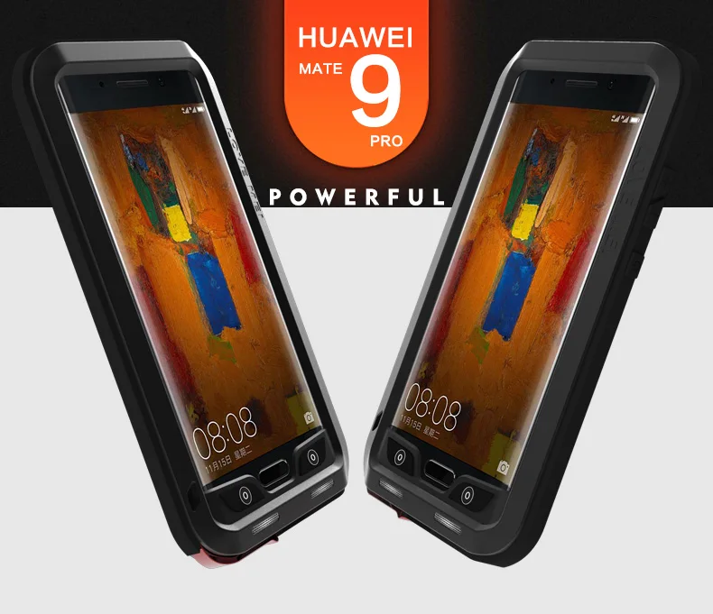 LOVE MEI для HUAWEI mate 8 9 Pro10 Pro P7 P9 P10 plus мощный ударопрочный грязеотталкивающий водостойкий металлический чехол для телефона из стекла