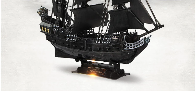 308Pcs Jigsaw Pirates Of The Caribbean Black Pearl Ship 1:95 Model Educational Children Toys DIY Puzzles Kid Boy Crafts Gift