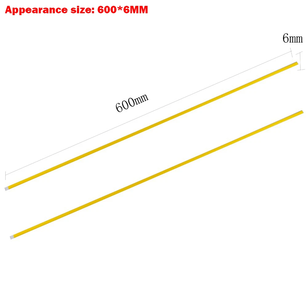 10 шт. 12 В COB светодиодный тонкий полосы 600 мм* 6 мм Гибкая полоса бар светильник s красный теплый белый для 60 см открытый внутренний светильник cob светодиодный