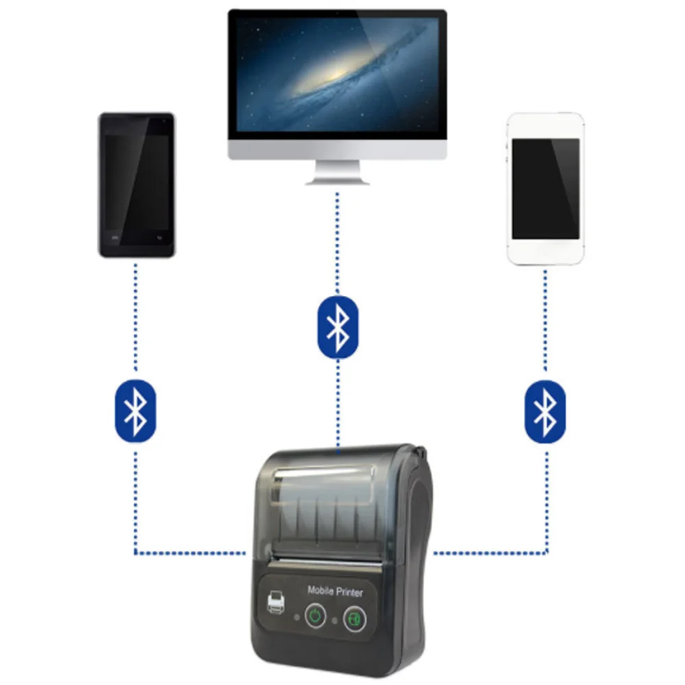 Bluetooth BT принтер термальный принтер этикеток qr-код наклейка со штрих-кодом термоклеевой одежды принтер этикеток 58 мм