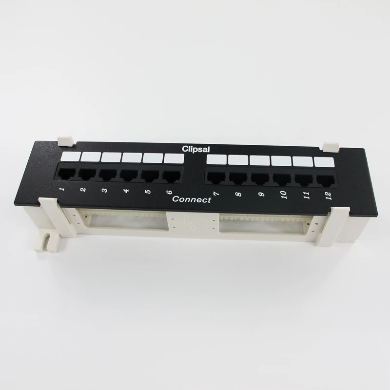 Brand 10in 1U UTP 12 port CAT5e Patch Panel Wall Rack mount Network Distribution Frame RJ45 2