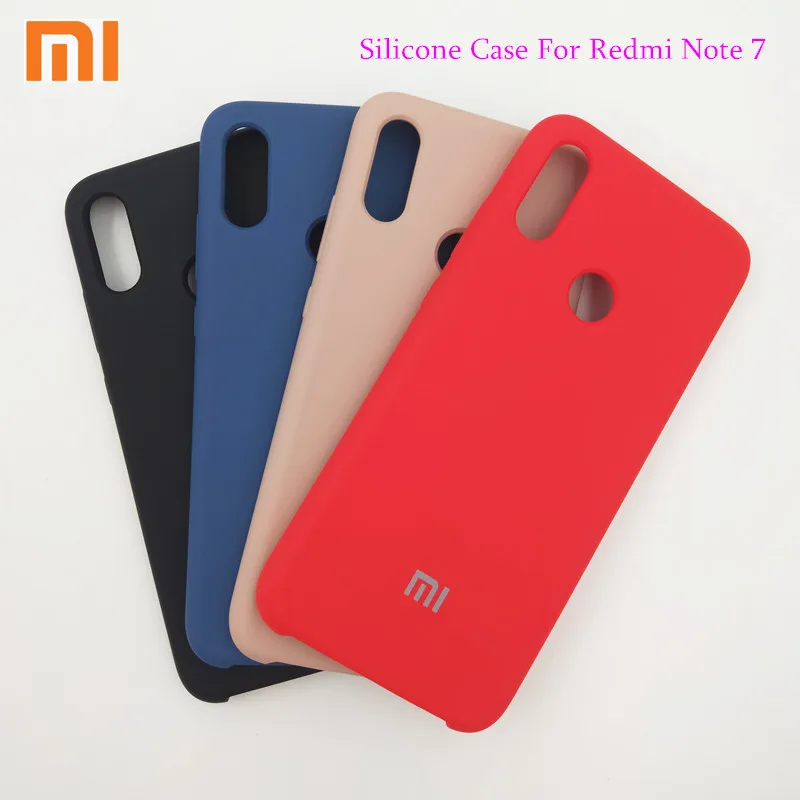 

Xiaomi Redmi Note 7 Pro Case Back Liquid Silicone Protective Cover Original Silky Soft-Touch Ultra Slim Coque For Red mi note 7