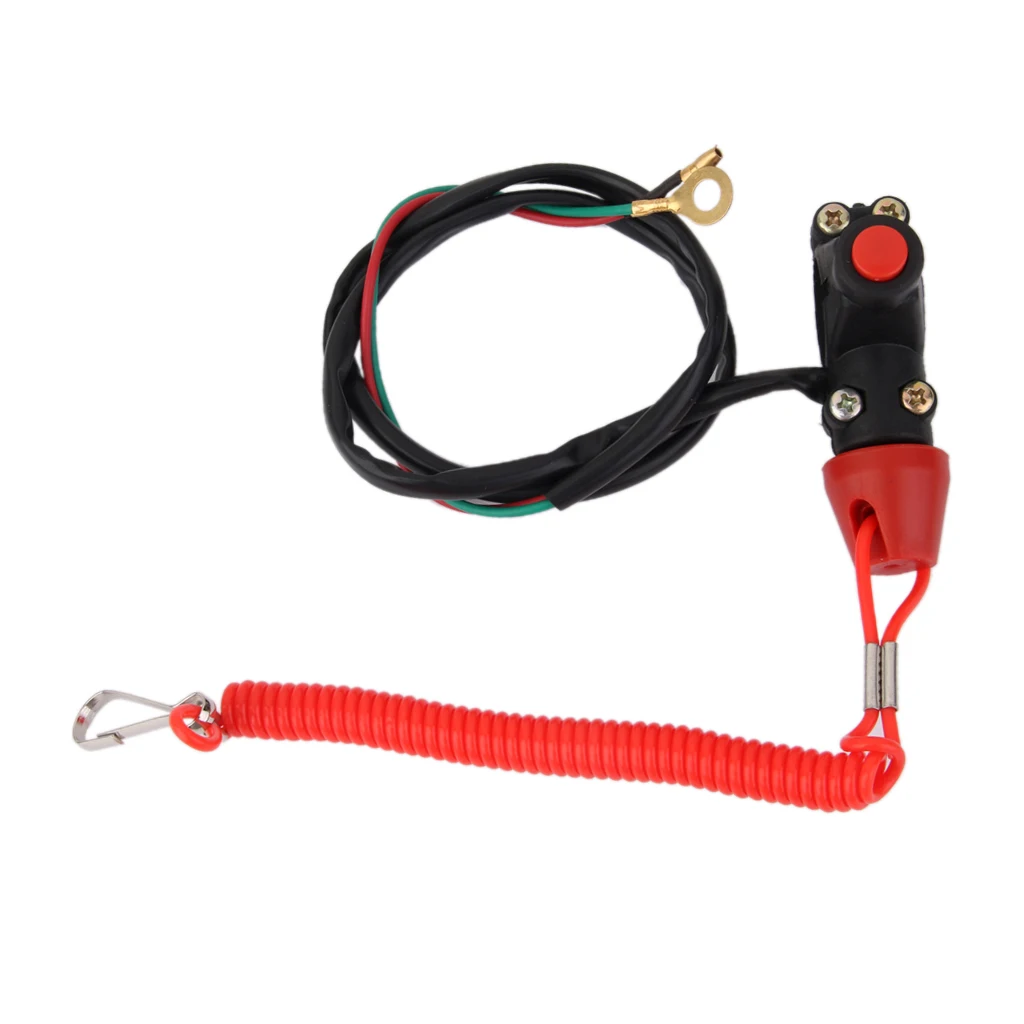 1 Pcs DC 12V Universal Boat Outboard Engine Motor Kill Stop Switch Safety Lanyard Motorcycle Accessories Motorcycle Switches
