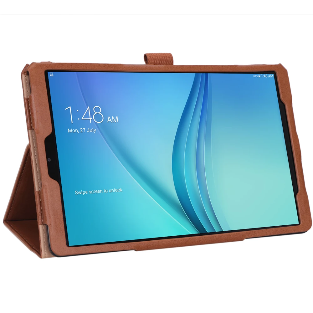 Для Samsung Galaxy Tab A 10,1 T510 T515 PU кожаный чехол для планшета откидная подставка, гнездо для карточек с ремешком на руку и держателем для ручек