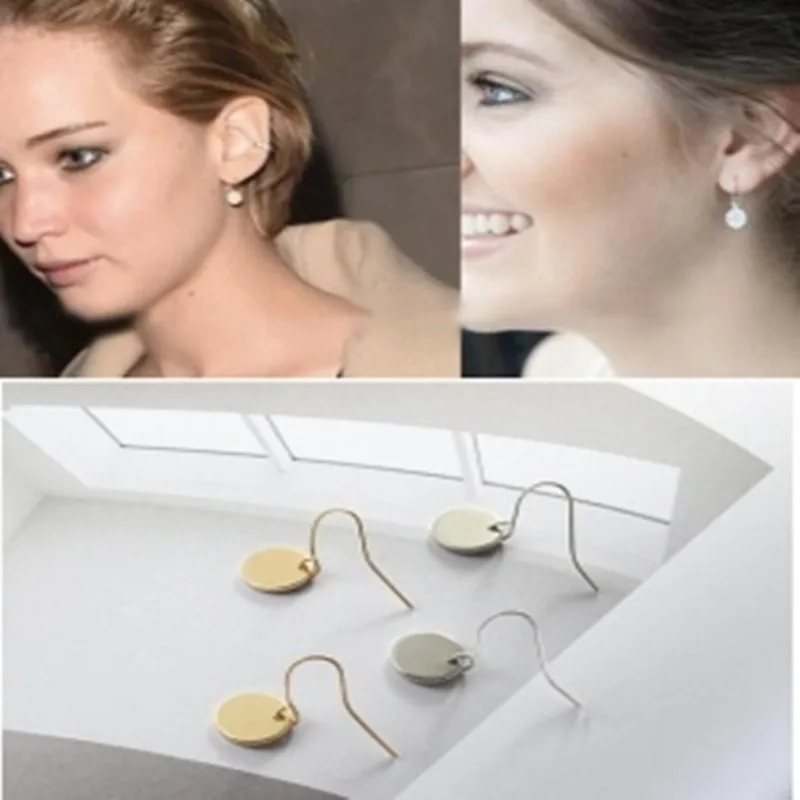 

New Cute Round Circle Studs Earrings for women girl jewelry wholesale Gift free shipping
