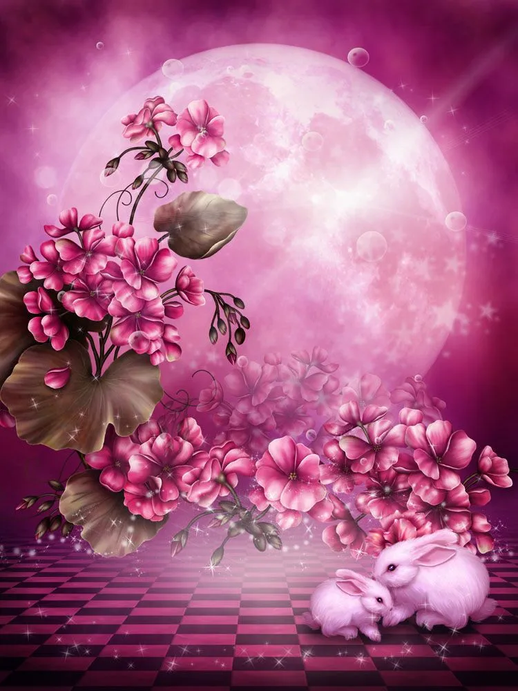 

DIY 5D Diamonds Embroidery Diamond Mosaic Christmas Moonlight rabbit drill Diamond Painting Cross Stitch Kits Home Decoration
