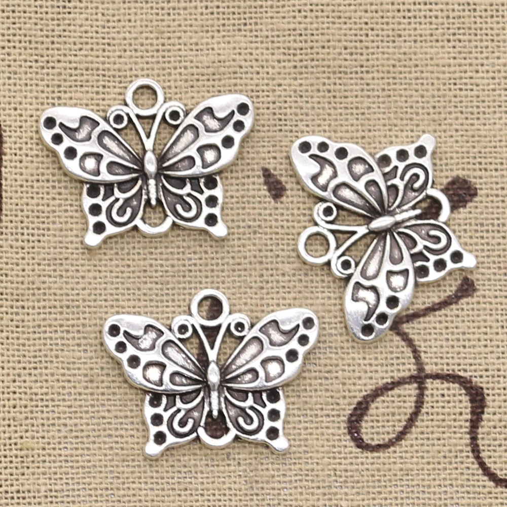 

6pcs Charms butterfly connector 20x25mm Antique Making pendant fit,Vintage Tibetan Silver,DIY Handmade Jewelry