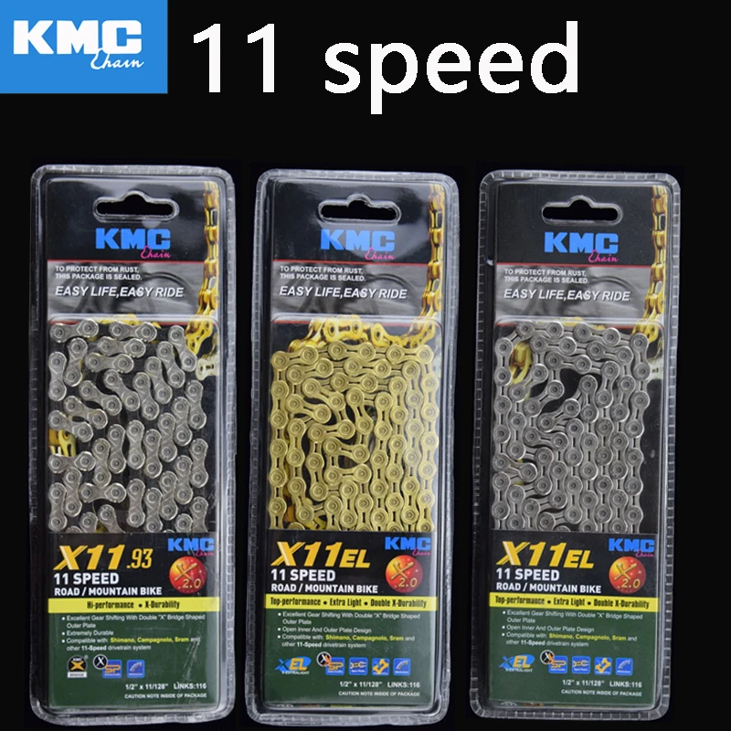 KMC X11EL X11.93 11 скоростная цепь MTB горный велосипед 11/22/33 скорости для дорожного