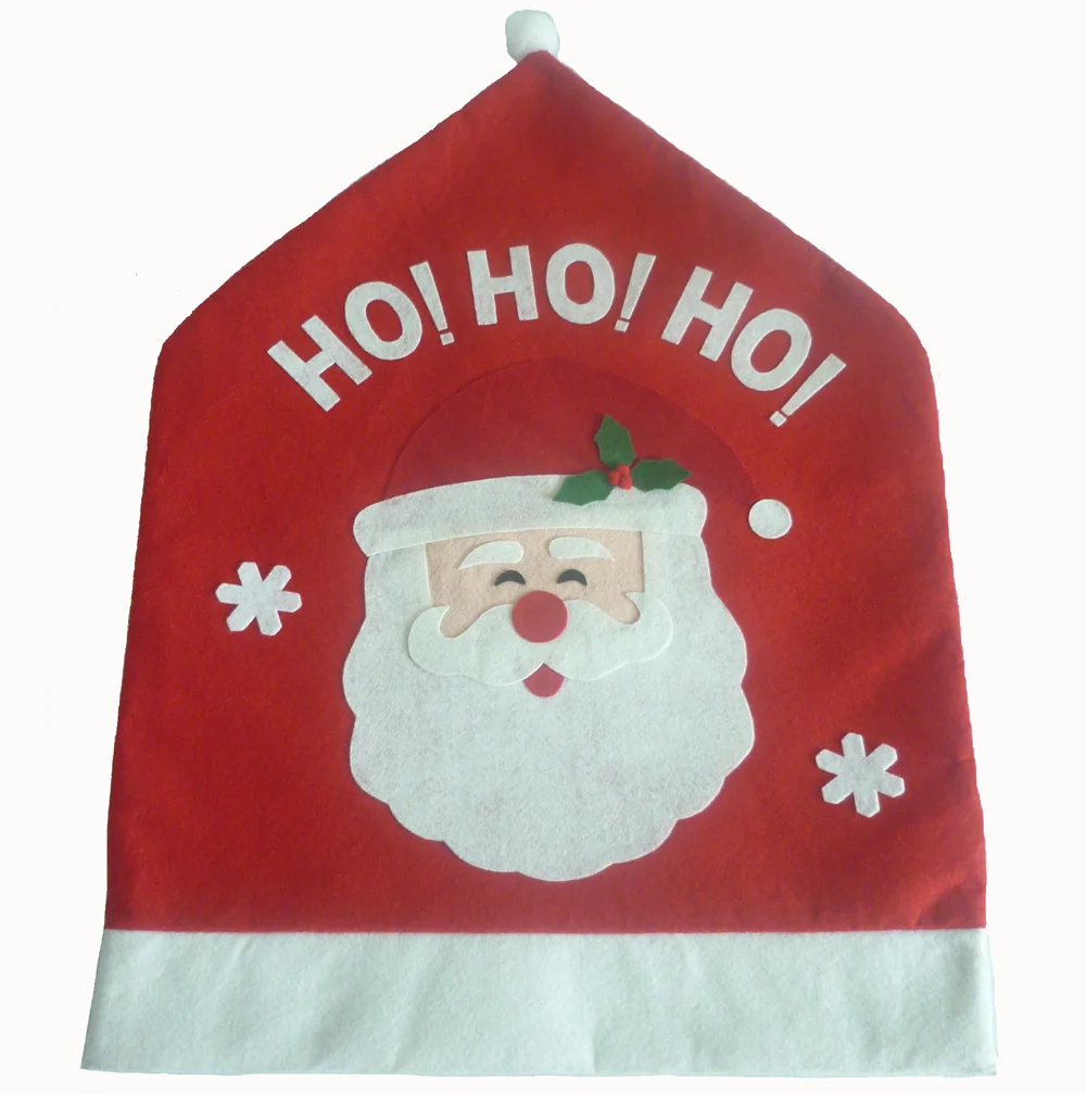 Christmas Santa Clause Chair Cover Red Hat Back Dinner Table Party Weihnachten Dekoration 66X47 cm | Дом и сад