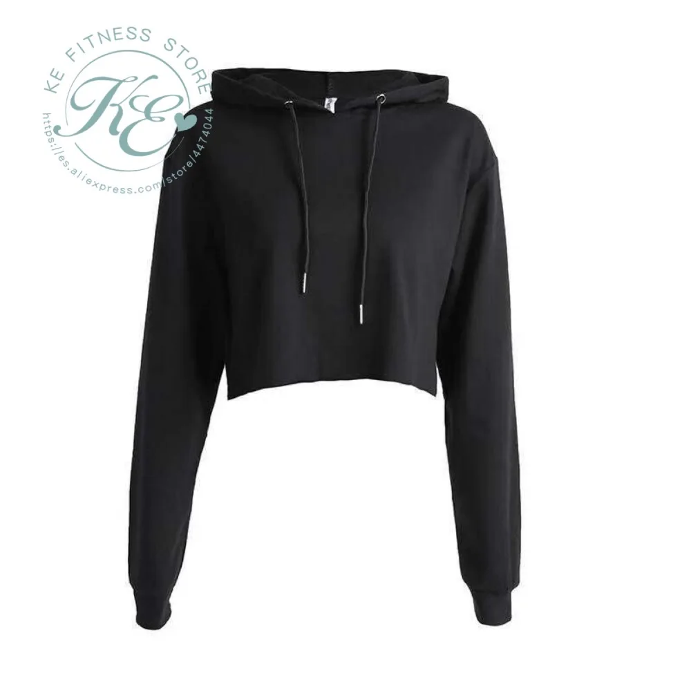 KE sudadera para deporte, толстовка для фитнеса, sudadera fashion corta de cintura y con cordon, sudadera running, sueter mujeres