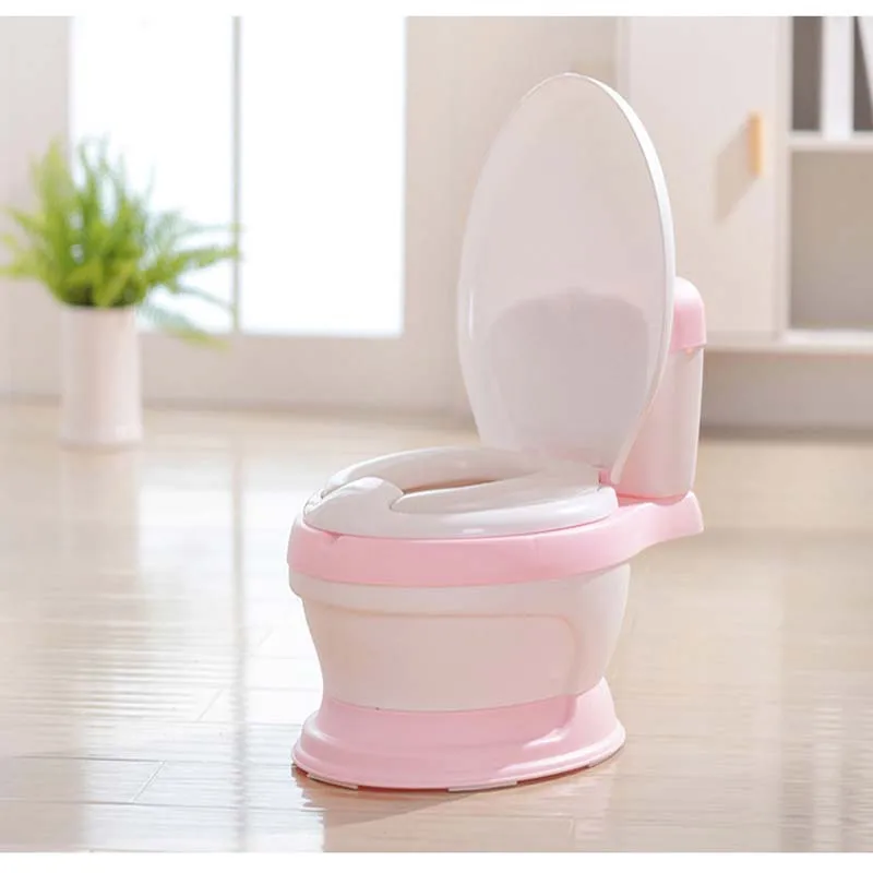 Детское моделирование Туалет портативный горшок обучающее сиденье Малыш портативный Туалет Обучение писсуар детские горшок - Цвет: Розовый