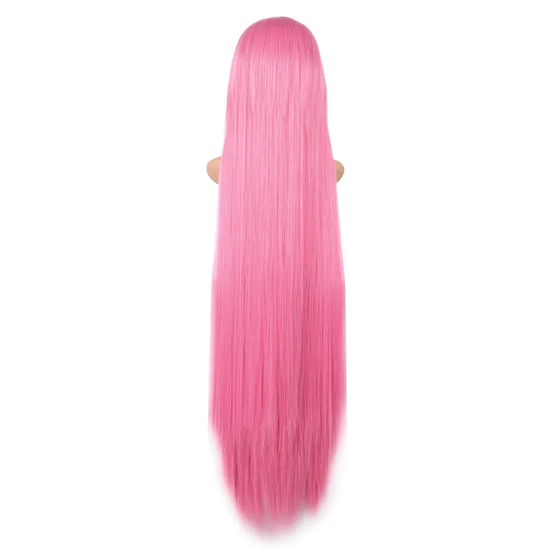 MapofBeauty, длинные прямые волосы, 23 Цвета, золотой, черный, розовый, красный, фиолетовый, косплей, парики для женщин, женские, термостойкие синтетические парики - Цвет: Розовый