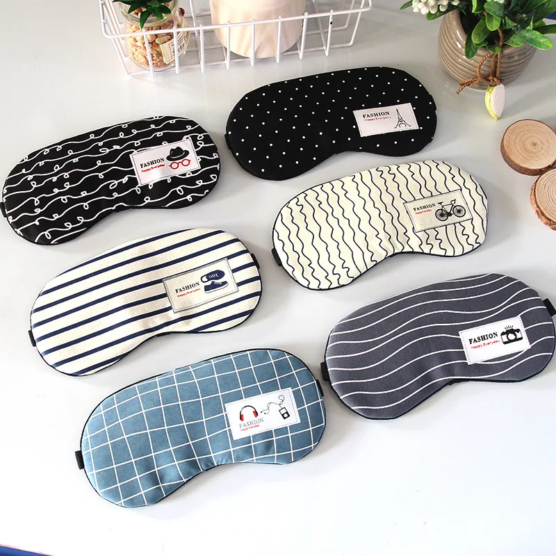 

Fashion Sleeping Mask Eyepatch Soft Eye Sleep Mask Fashion Striped Style Ambient Light Creative Travel Relax Sleeping aid