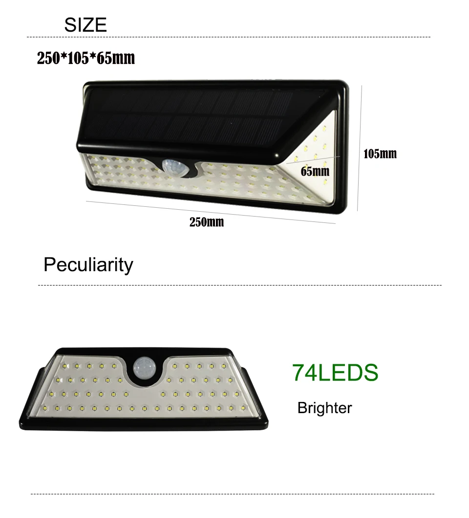 Conduziu a Iluminação Solar ao ar Conduziu a Luz Lâmpada de Parede Luzes do Jardim Qualidade Livre Solar Perfeito Multi Ângulo Ímã Poderoso Painel 3 led solar outdoor light