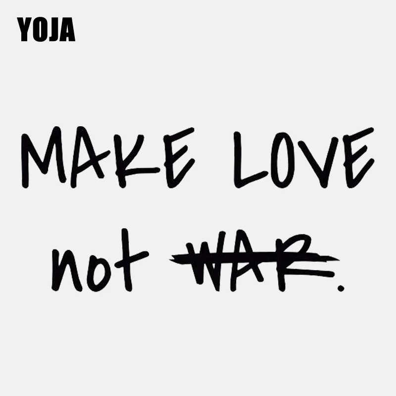 

YOJA 60CM*28.1CM Make Love Not War Wall Sticker PVC PEACE & LOVE Decal W1-216