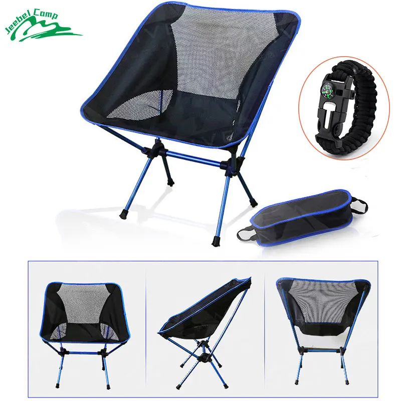 

Jeebel Folding Camping Chairs Outdoor Beach Camp Chair Picnic Fishing Seat Moon Garden Beach Foldable Stoel Outdoor Furniture