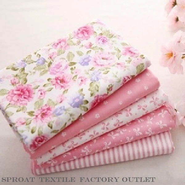 

Free shipping pure cotton High grade 48*48cm(18.9'') pink print fabric for DIY accessories/Christmas decoration SP229