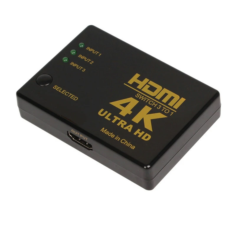 Amkle Mini 3 Ports HDMI Switch 1.4b 4k*2k 3D Switcher HDMI Splitter 3 in 1 Out Port Hub for DVD HDTV Xbox PS3 PS4 1080P Amkle Mini 3 Ports HDMI Switch 1.4b 4k*2k 3D Switcher HDMI Splitter 3 in 1 Out Port Hub for DVD HDTV Xbox PS3 PS4 1080P