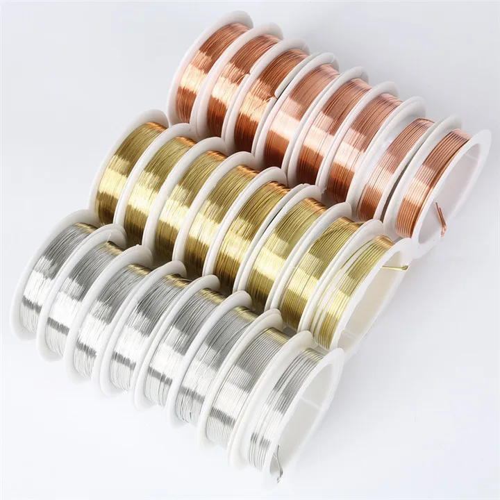 2 DIY Copper Wire For Bead Bracelet Necklace Jewelry Making Silver Gold Color Wire Rope Beading Jewelry Finding DIY Accessories