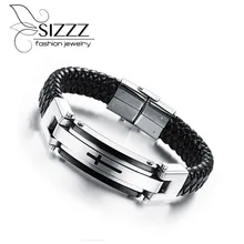 Размер 22 см Длина 15 мм ширина Европа и США список внешней торговли платформа крест кожаный браслет для мужчин