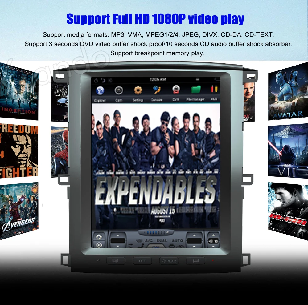 Discount Krando Android 8.1 12.1" Vertical screen car multimedia player GPS for Toyota Land Cruiser lc100 2002-2007 navigation system BT 9 Discount Krando Android 8.1 12.1" Vertical screen car multimedia player GPS for Toyota Land Cruiser lc100 2002-2007 navigation system BT 9