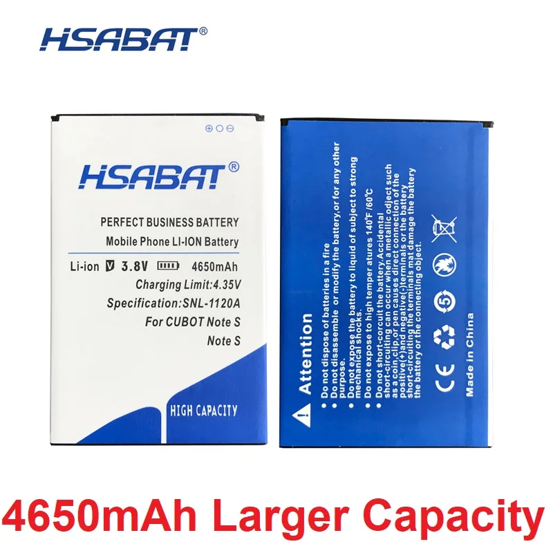 

HSABAT 4650mAh Battery for CUBOT NOTE S Bateria Batterie batterij AKKU AKU