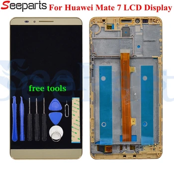 

100% Tested Huawei Mate 7 LCD Display Panel with Touch Screen Digitizer Glass Assembly With Frame 6.0inch 1920*1080 Replacement