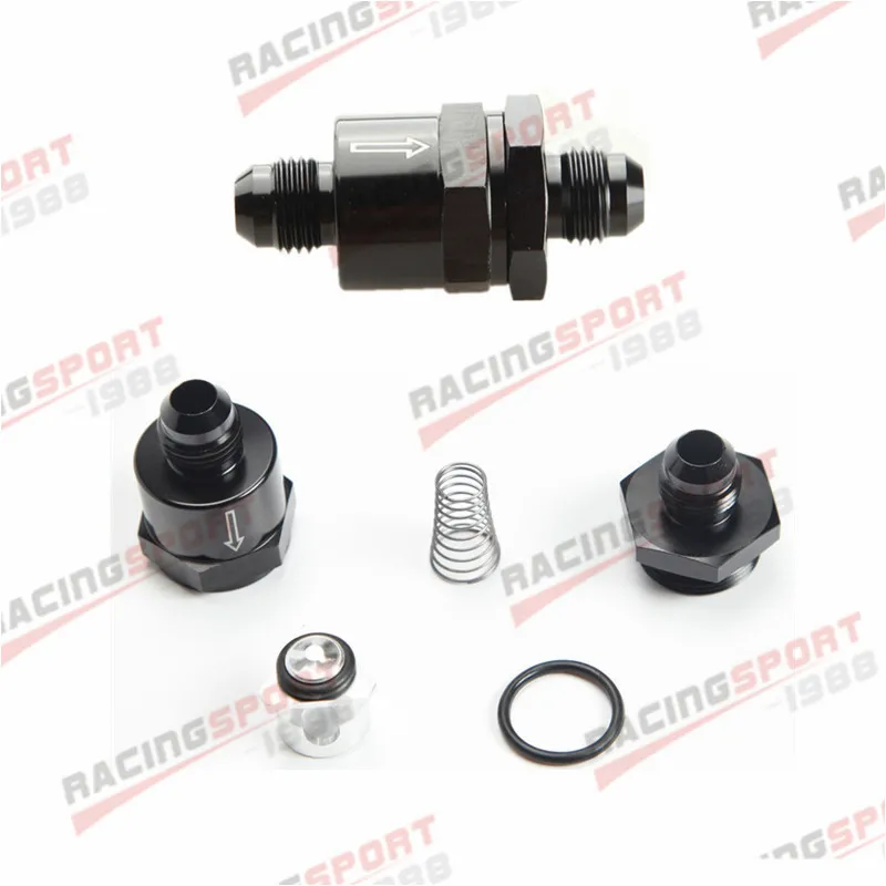 

AN6 -6AN Aluminium Non Return One Way Check Valve Fuel EFI Fitting Adapter Black