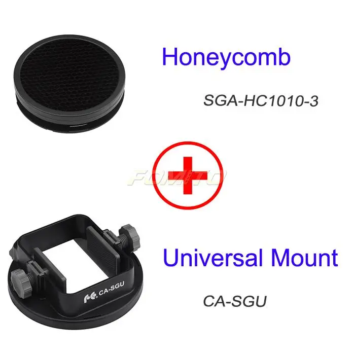 Fomito SGA-HC1010-3 Мёд гребень + CA-SGU Универсальное крепление вспышки адаптер Комплект принадлежностей для SGA-K9 speedlite