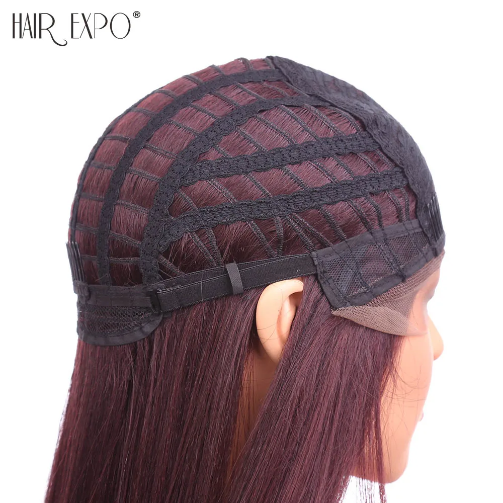 Волосы Экспо город 26 дюймов Длинные Синтетические прямые часть кружева передний парик афро-американский синтетический парик шнурка для женщин