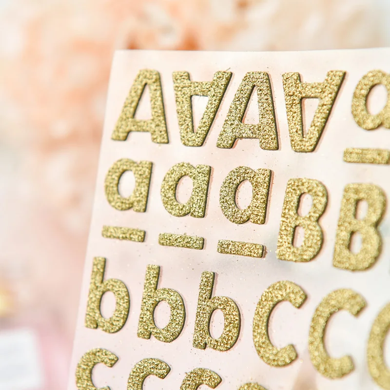 Золотые буквы и цифры 3D высечки самоклеящиеся наклейки для скрапбукинга Happy planner/изготовление открыток/Журнал проекта