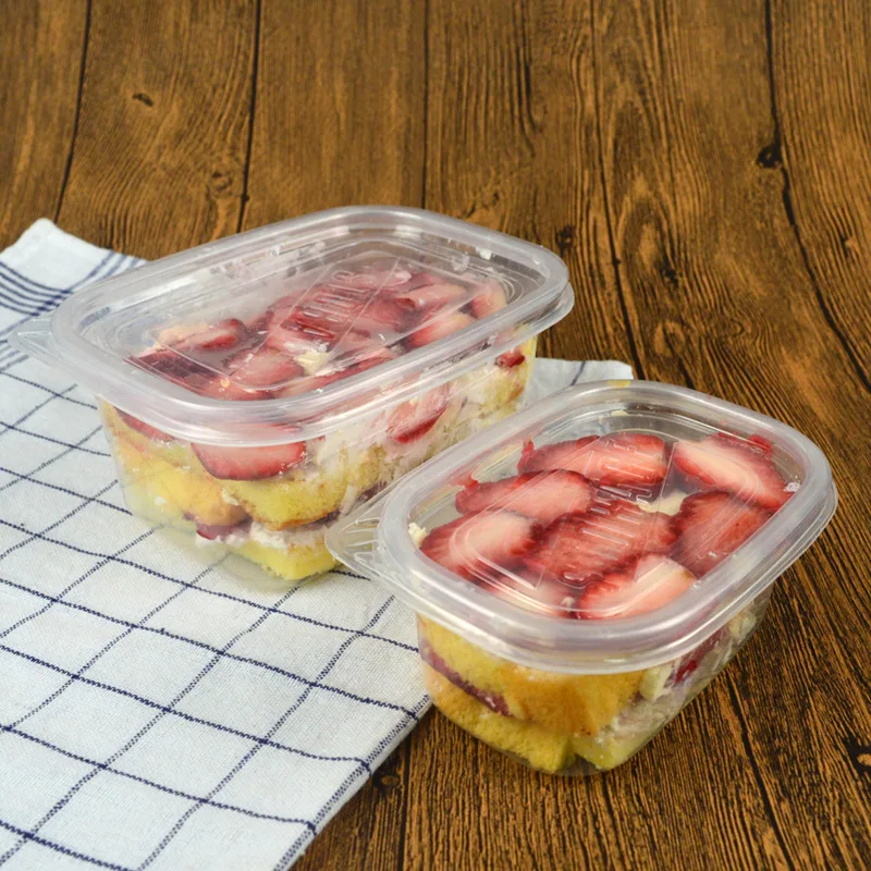 

Plastic Food packaging transparent plastic box disposable packaging box cake boxes Free Shipping 50set