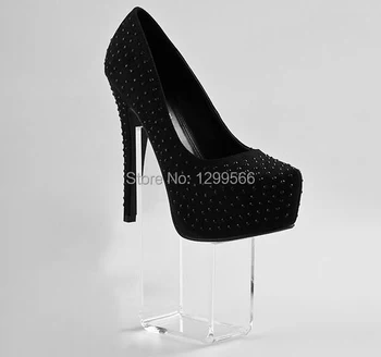 

5MM Thickened high quality acrylic Shoe display stand shoes care stand high heels Shoe display holder rack free shipping 10pcs