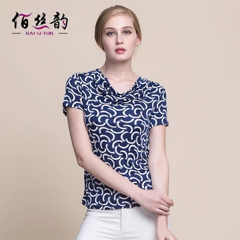 

Silk Knitted Shirt Collar Stamp On 100% Silk