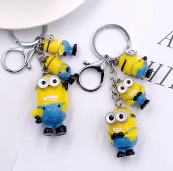 

New 6 string cartoon Despicable me Key Chains Pendant Key Chains For Best New Year Small gifts Free shipping QW69